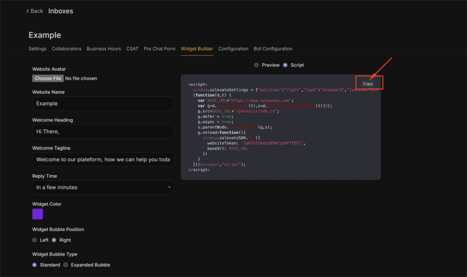 integrate website